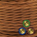 Textilkabel einzelnumflochten verseilt 3x0,75mm², altgold