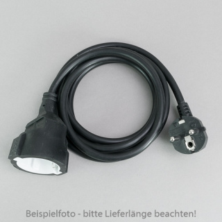 Kabel-Zuleitungen mit Schuko-Stecker 2,5m 3x0,75 schwarz