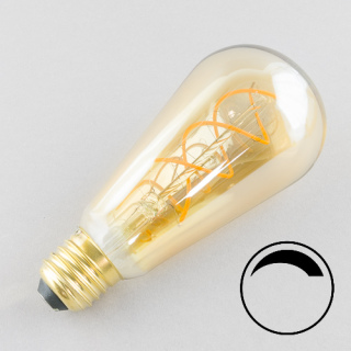 E27 Spiral-LED Edison gold 4W dimmbar