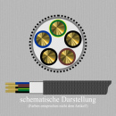 textilumflochtenes Kabel NYM-J 5x1,5mm², elfenbein